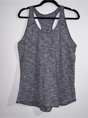 Lululemon Essential Tank Top Gray Space Dye Racerback Sleeveless Workout Top L